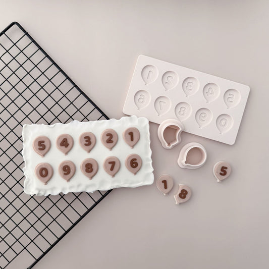 Zahlenpalette in Ballonform